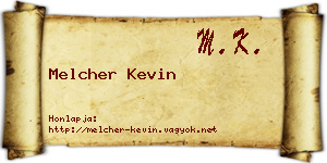 Melcher Kevin névjegykártya